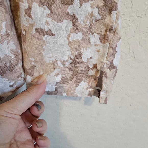 Orvis 100% Linen Popover Top Blouse Women's X-Large Casual Boho Chic Neutral - Picture 7 of 9